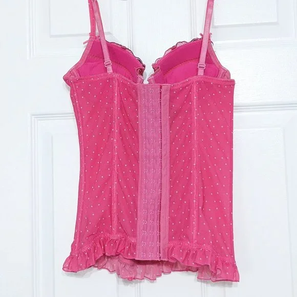 Pink Polka Dot Corset - Picture 2 of 5